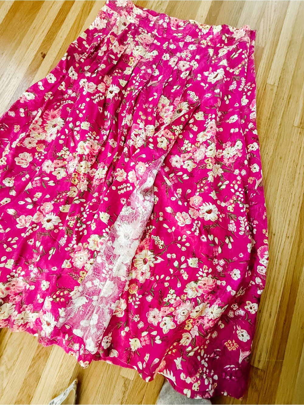 Sezane Floral Midi Skirt